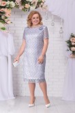 Silver Gray Lace Mother of The Bride Dresses, Plus size Ankle-Length Women's Dresses mps-472