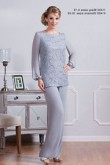Silver grey mother of the bride pant suit 2PC outfits mps-254
