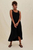 Simple Black Women's Dresses, Discount Loose Midi Dresses mps-397