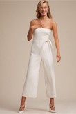 Simple Strapless Little White Dresses Bridal Jumpsuits so-141