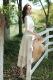 Spring Half Sleeves Women Dresses, Fashion Mid-Calf Dresses cso-003