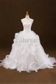 Strapless Sweep Train Wedding dress With Ruffles Sweet Bridal Gown wd-007