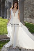 Stunning Deep V-Neck Overskirt Wedding Jumpsuits Dresses Sposa Tuta Pantalone so-359