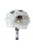 Wedding bouquets for bride Milk white Bouquet with Hand Beading Crystal