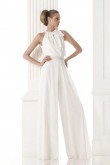 Wedding dresses pantsuits white chiffon Modern bridal jumpsuit so-152