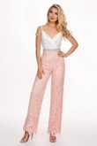 Wedding Jumpsuits Cocktail dresses with Beaded belt Sweet pink so-179