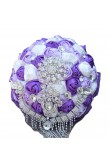 White and Grape Hand Beading Home Garden Party Wedding holding flowers