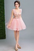 Yabreny Fashion Above Knee Homecoming dresses pink Prom Dresses TSJY-010