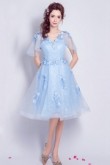 Yabreny 2021 Sky Blue Knee-Length prom dresses under $100 Homecoming Dresses cyh-042