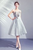 Yabreny Gray Homecoming dresses A-line Knee-Length Prom Dresses TSJY-008