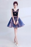 Yabreny Above Knee Sexy A-line Homecoming Dresses Grape prom Dresses TSJY-023