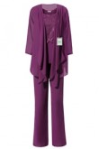 Yabreny Purple Latest Fashion Mother of bride Pant suits mps-275