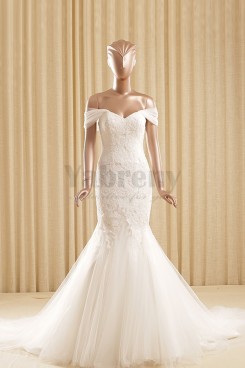 2020 Latest Fashion Glamorous Mermaid Off the Shoulder wedding dresses wd-020