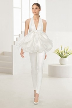 2020 New arrival Deep V-neck Bridal Jumpsuit Gown so-106