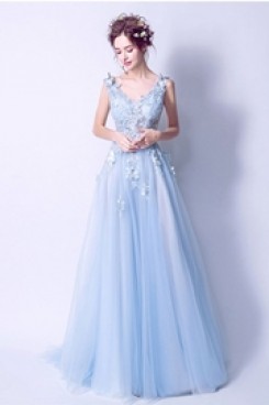 2020 New Arrival Sky blue Discount Glamorous prom dresses TSJY-073