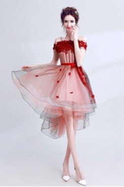 2020 New Style Glamorous Homecoming Dresses Asymmetry prom dresses TSJY-054