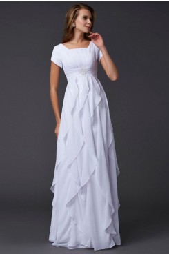 Spring Multilayer Scoop bride dresses for wedding So-202