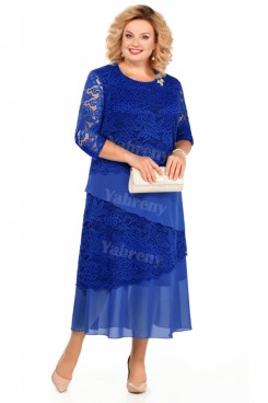 2022  Plus Size Royal Blue Ankle-Length Mother Of The Bride Dresses mps-449-3