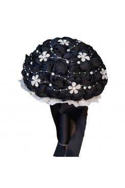Black Hand Beading Wedding bouquets for bride