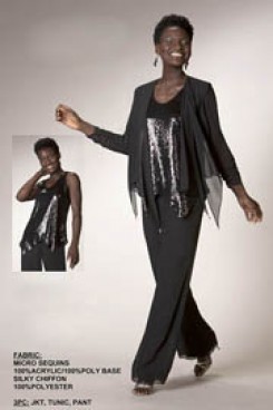 Black Spring mother of the bride pantsuits with sequins vest mps-246