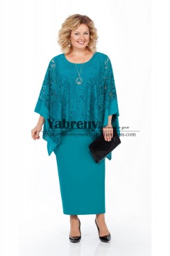 Elegant Ankle-Length Mother of the bride Dress Jade Green Plus Size Women's Dress mps-501-1
