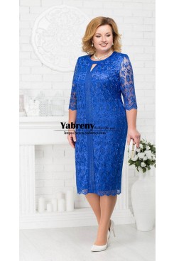 Elegant Mother of the Bride Lace Dress With Sleeves, Vestidos de mujer mps-610