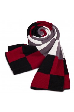 Fashion British Wind Acrylic Plaid Scarfs for Men Black Red White and Gray