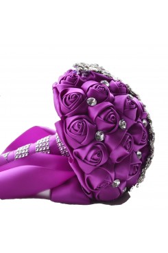 Grape Hand Beading Artificial Rose for Bride holding flowers