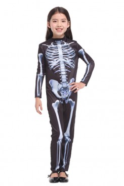 Ghost skeleton Witch Halloween Costume Girls for shipping