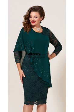 Green Special Occasion Dresses, Knee-Length Mother of the bride dress mps-584-4
