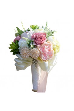 Glamorous Artificial Flowers Rose for Bridesmaids Bouquet with Aloe vera