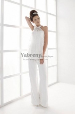 Hot Sale White two-piece bride pants suits so-211