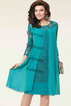 Jade Green Modern Loose Mother Of The Bride Dresses mps-375