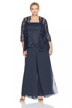 larger size Charcoal Mother of the groom pant suits Mother of the bride outfit mps-138