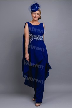 2021 Dressy Mother of the bride Jumpsuit  Royal Blue Women's Outfits mps-306