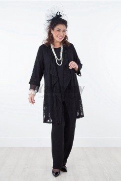 New arrival Black chiffon Mother of the bride pant suits dresses outfits mps-018