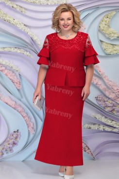 New Arrival Burgundy Ankle-Length Mother of the bride Dresses mps-454-2