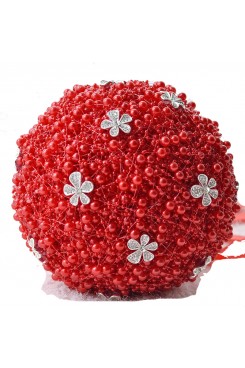 Red Gorgeous Hand Beading Wedding bouquets for bride