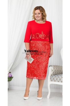 Red Mother of the Bride Lace Dress, Wedding Guests Dresses mps-588-2