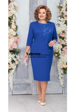 Royal Blue Elegant Mother Of the Bride Dress, Plus size Custom-made Women's Dresses mps-565-2