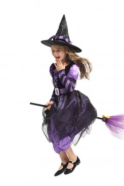 Spooktacular Fairytale Witch Cute Witch Costume Deluxe Set for Girls free shipping