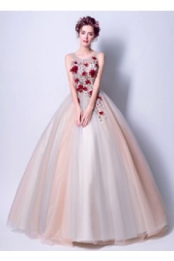 Spring Charming Ball gowns Handmade Flower Quinceanera Dresses TSJY-091