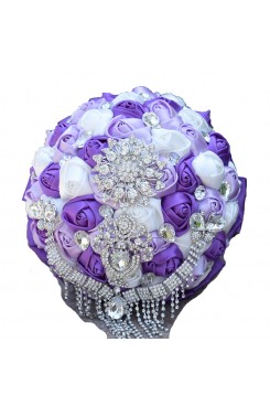 White and Grape Hand Beading Home Garden Party Wedding holding flowers