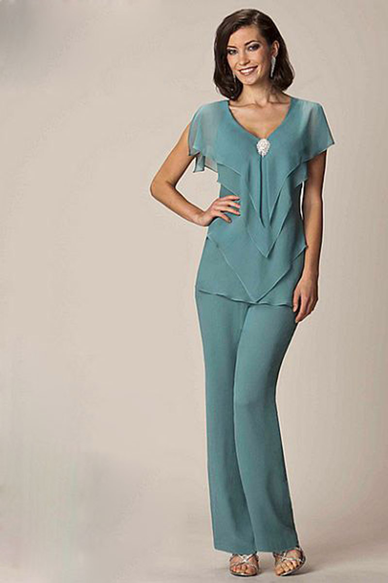 Modern Cheap Chiffon Two Picec mother of the bride pants suits mps-171 ...