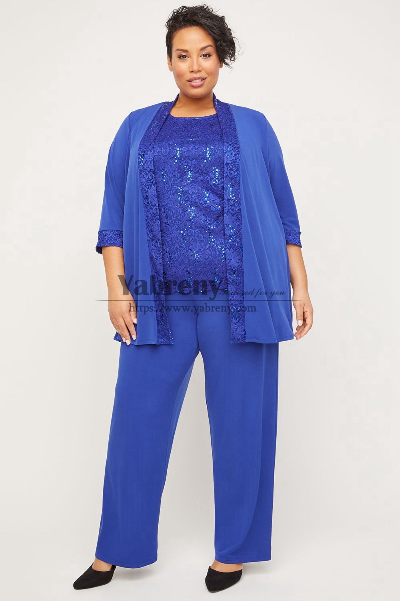 Plus Size Mother of the Bride Pant Suits with Jacket Grandmother ...