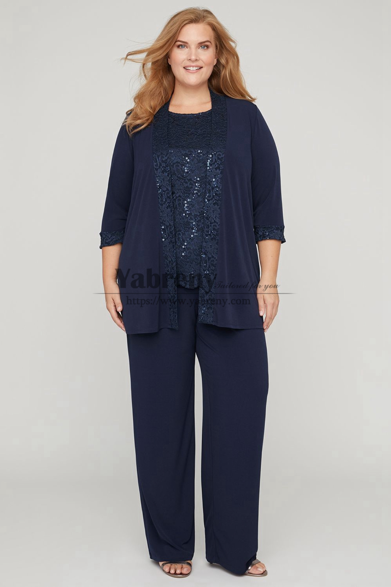 Plus Size Mother of the Bride Pant Suits with Jacket Grandmother ...