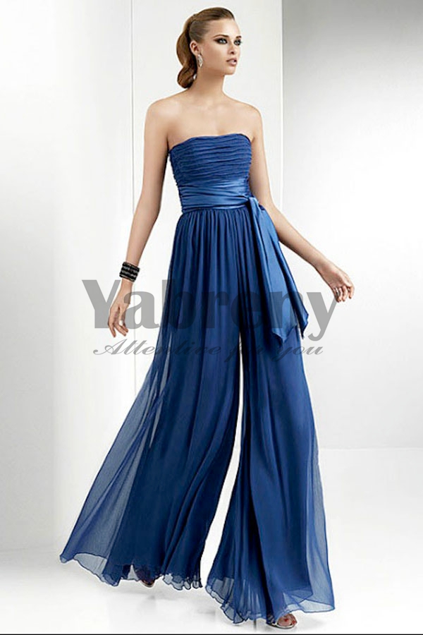 Royal Blue Strapless women's Jumpsuits for Wedding party dress so-064